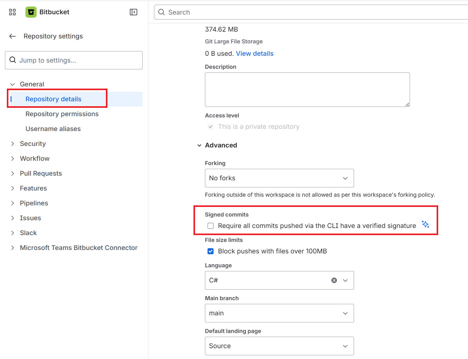 Require all commits pushed via the CLI have a verified signature